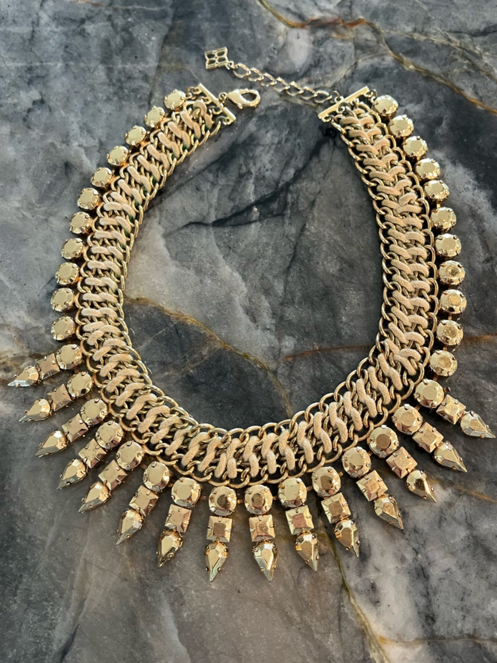 BCNG Gold Statement Collar Necklace - Women Jewelry - Picture 7 of 7